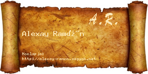 Alexay Ramón névjegykártya